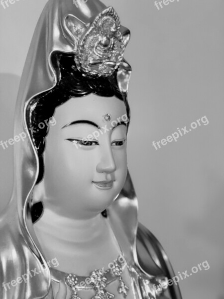 Guanyin A Kindly Face Serenity Mercy Free Photos