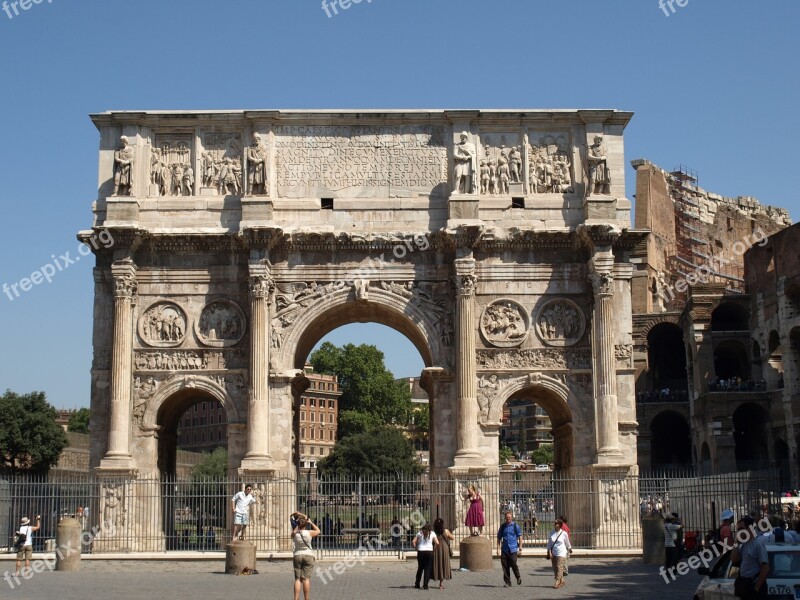 Rome Arch Of Constantine Of Via Triumphalis From 2008 Free Photos