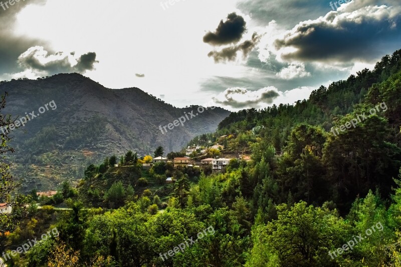 Cyprus Troodos Landscape Nature Countryside