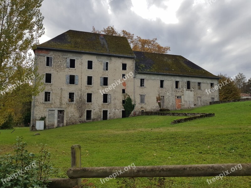 Ruin Building Castle Audinac Ariege