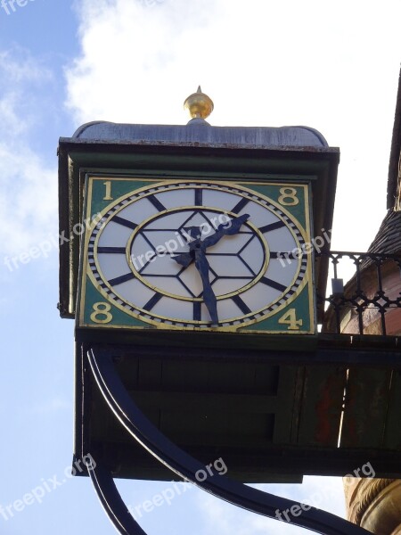 Clock Old Antique Clock Face Half Two