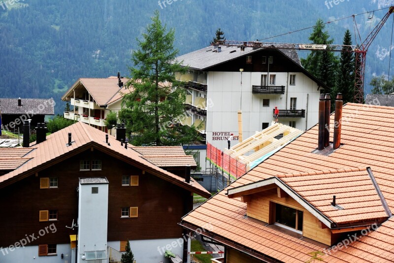 Switzerland Small Town Light And Shadow Building Free Photos