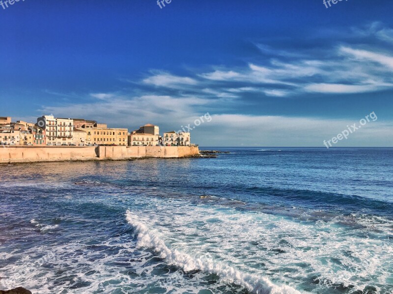 Sicily Seaside Ortigia Syracuse Free Photos