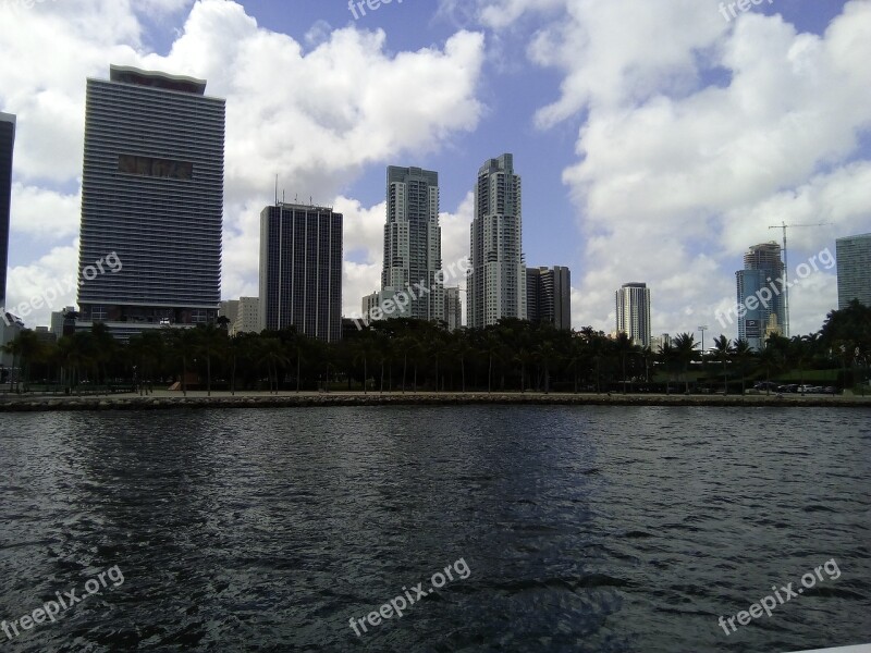 Miami Brickell Buildings Bank Free Photos