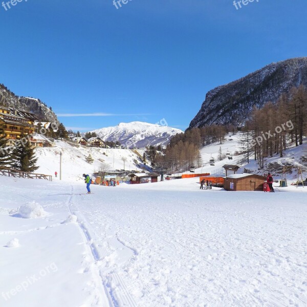 Snow Ski Piedmont Alps Torino Nature