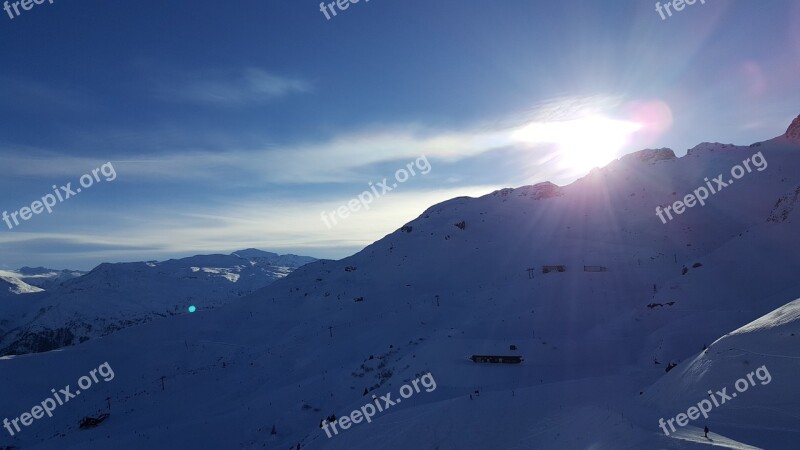 Snow Ski Skiing Mountains Gastein