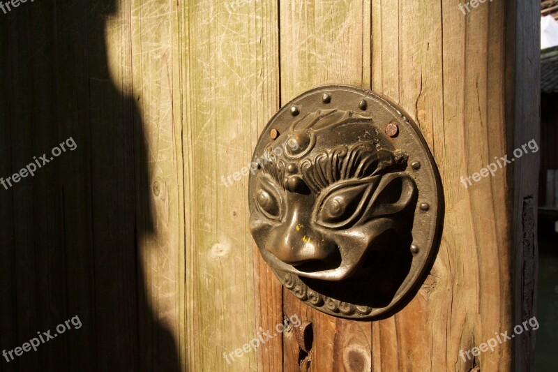 Antiquity Door Handle Chinese Traditional Free Photos