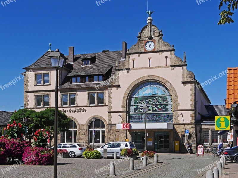 Railway Station Bad Harzburg Station Building Gable Historically