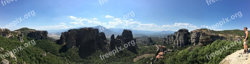 Meteora Greece Nature Landscape Free Photos