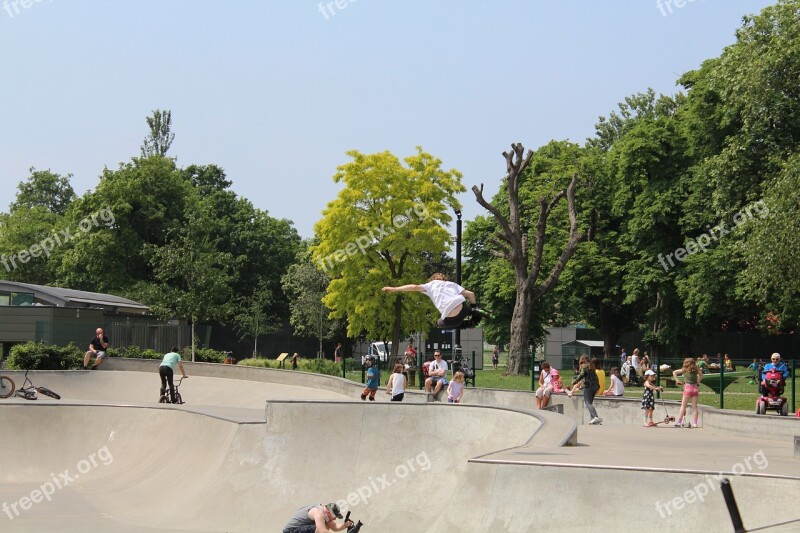 Skater Jump Bowl Extreme Sport