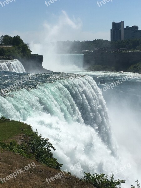 Niagara Water Waterfall Ontario Niagara Falls