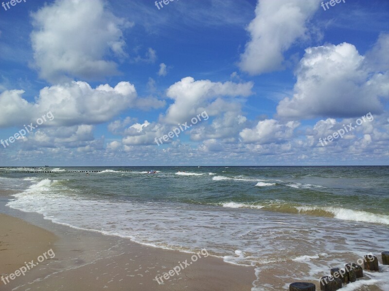 Sky Sea Clouds Water The Baltic Sea