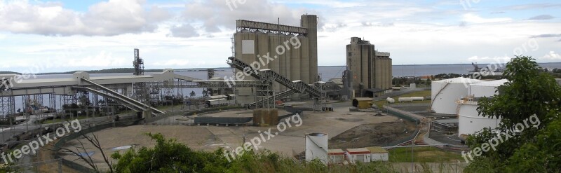 Gladstone Port Harbour Shipping Silos Alumina