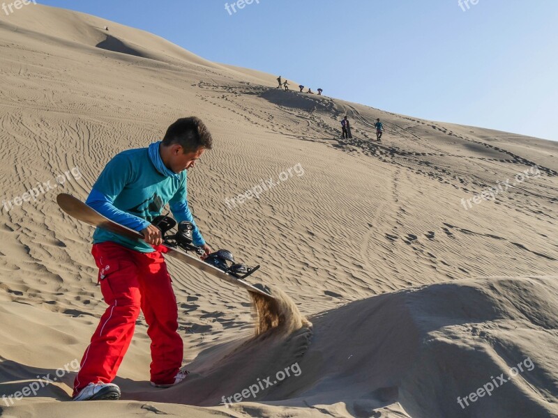 Sandboard Ramp Sandboarder Dune Desert