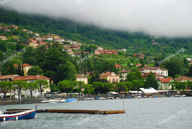 Clouds Lake Como Italy Travel Landscape