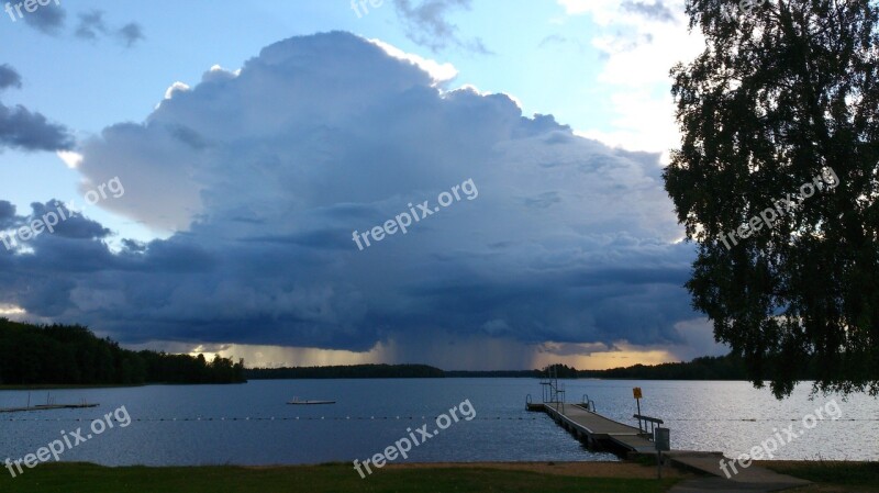 Storm Summer Rain Thunder Free Photos