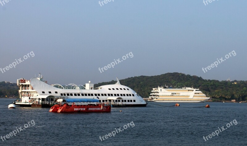 Goa Casino River Mandovi India Free Photos