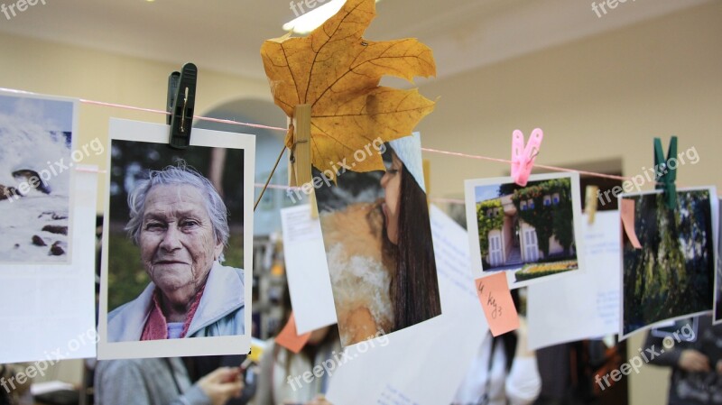 Photo Exhibition Clip Art Portrait Clothespins