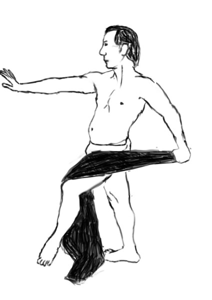 Man Pose Drawing Act Outlines