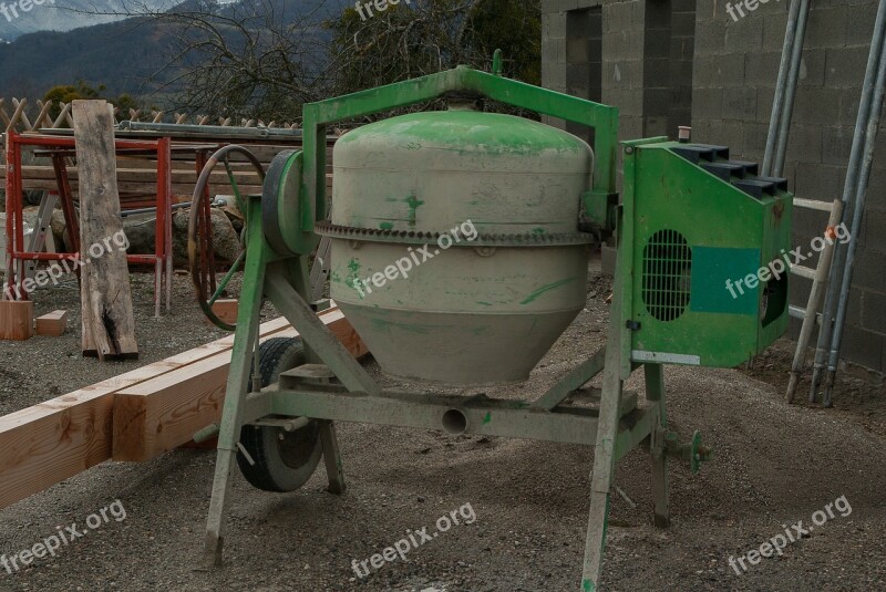 Masonry Concrete Mixer Cement Beams Free Photos