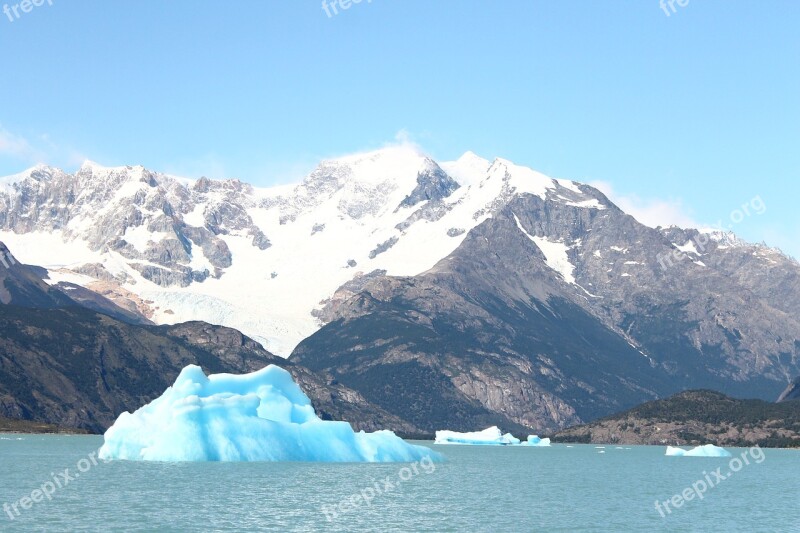 Iceberg Argentina Mountain Patagonia Lake