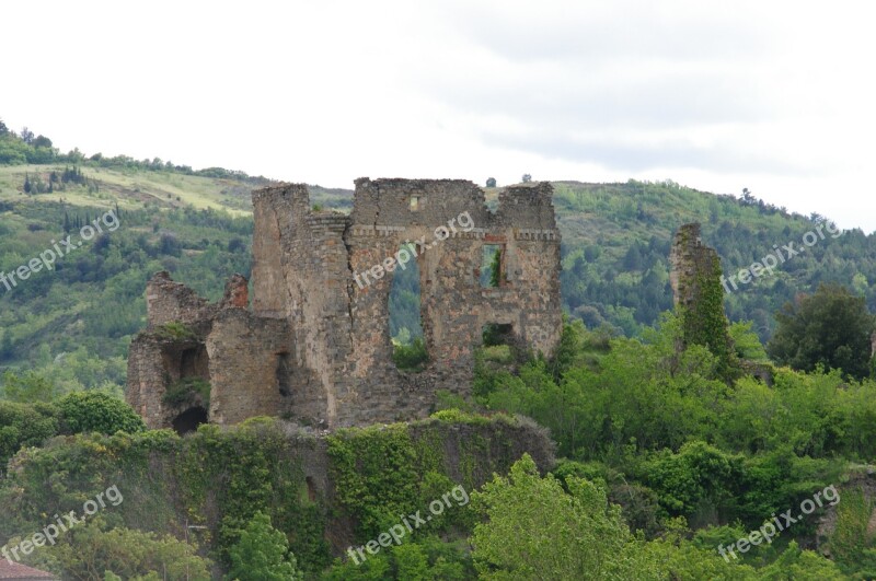 Castle Ruin Heritage Cathar Country Cathar Castle