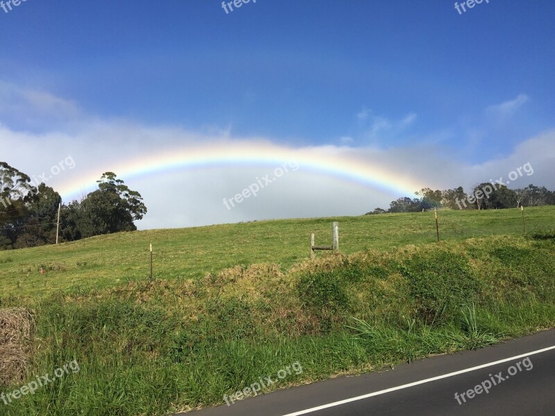 Maui Rainbow Haleakala Free Photos