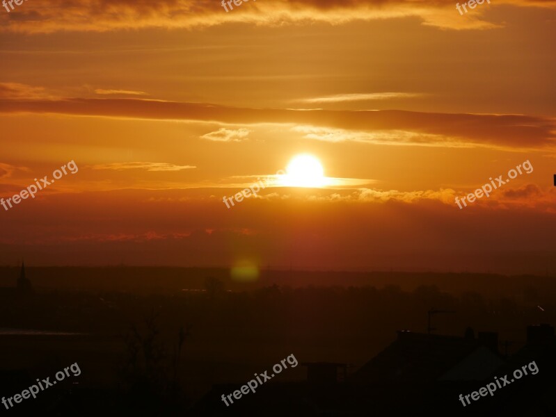 Sun Sunrise Morgenrot Skies Morning Sun