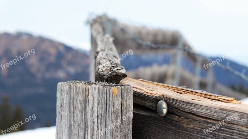 Wood Fence Old Paling Wood Fence