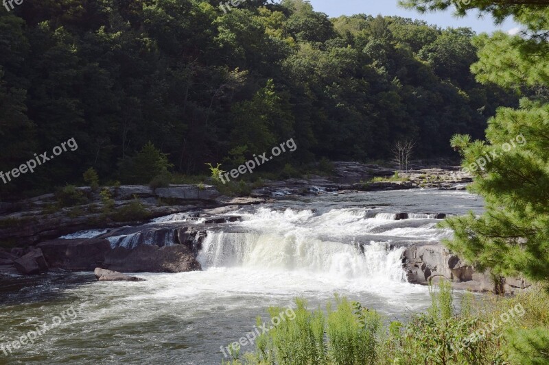 Waterfall Landscape Stream Water Rocks