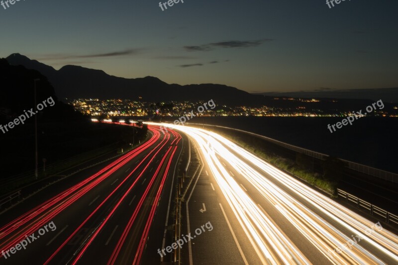 Night View Another Major Route Beppu Sea Night Route