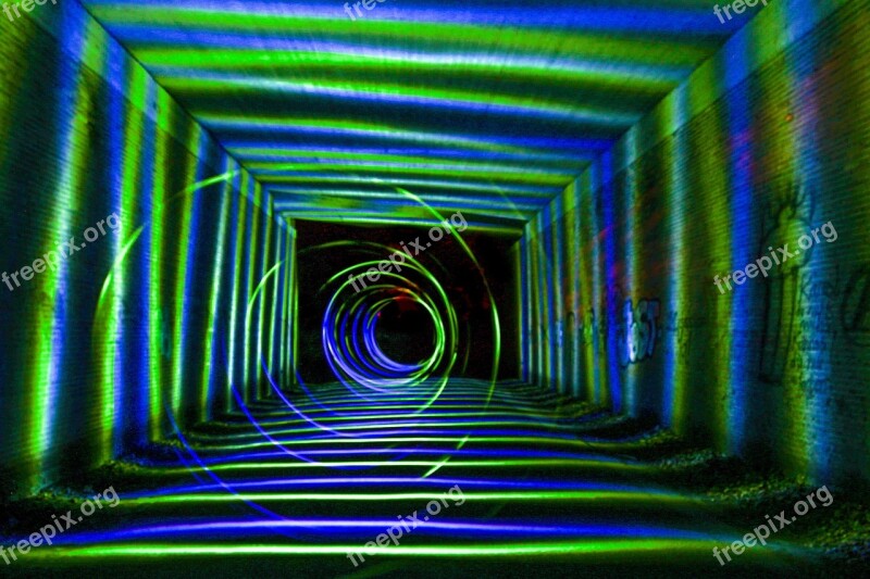 Light Painting Color Colorful Structure Strudel