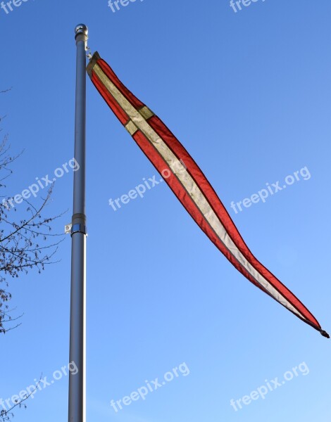 Denmark Danish Flag Dannebrog Flagpole Danish