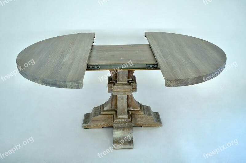 Oval Table Solid Oak Free Photos