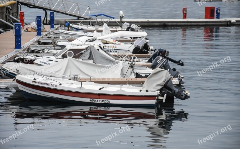 Boat Marina Greece Water Sea