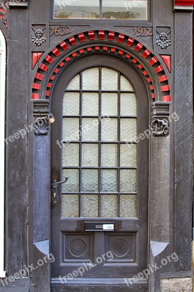 Wooden Door Old Historically Middle Ages Input