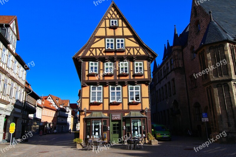 Fachwerkhäuser Middle Ages Historically Architecture Quedlinburg