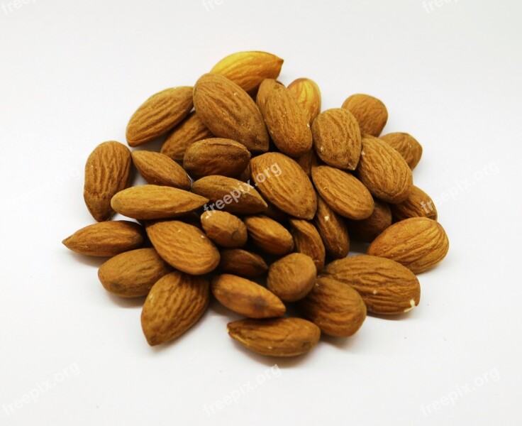 Almonds Nuts Food Natural Brown