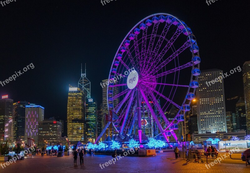 Amusement Ferris Hongkong Central Free Photos