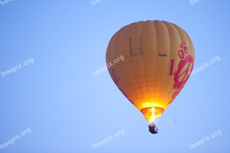 Hot Air Balloon Fire Yellow Balloon Ballooning Fly