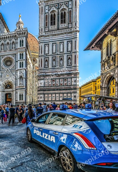 Florence Italy Italian Street Police