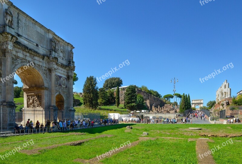 Rome Roman Ruins Forum Colosseum