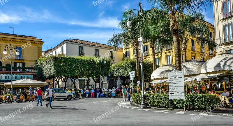 Sorrento Street Cafe Sidewalk Italy