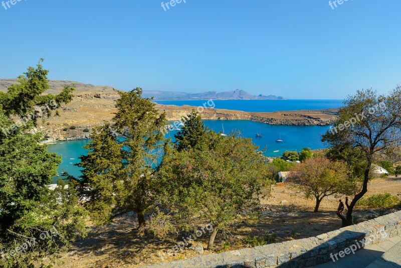 Rhodes Greece Lindos Mediterranean Travel