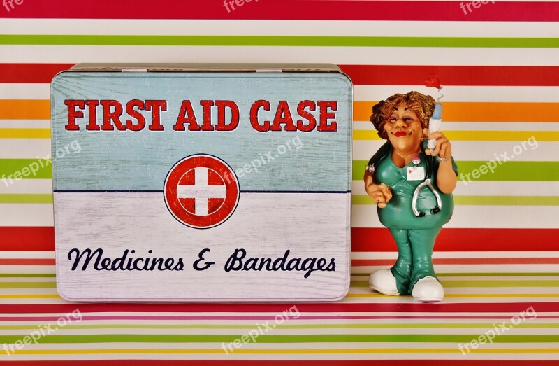 First Aid Nurse Tin Can Emergency Figure