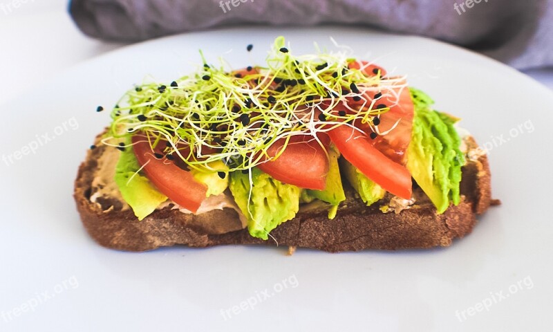 Health Sandwich Food Avocado Tomato