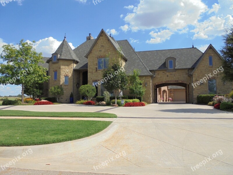 House Home East Lake Oklahoma Blue Sky