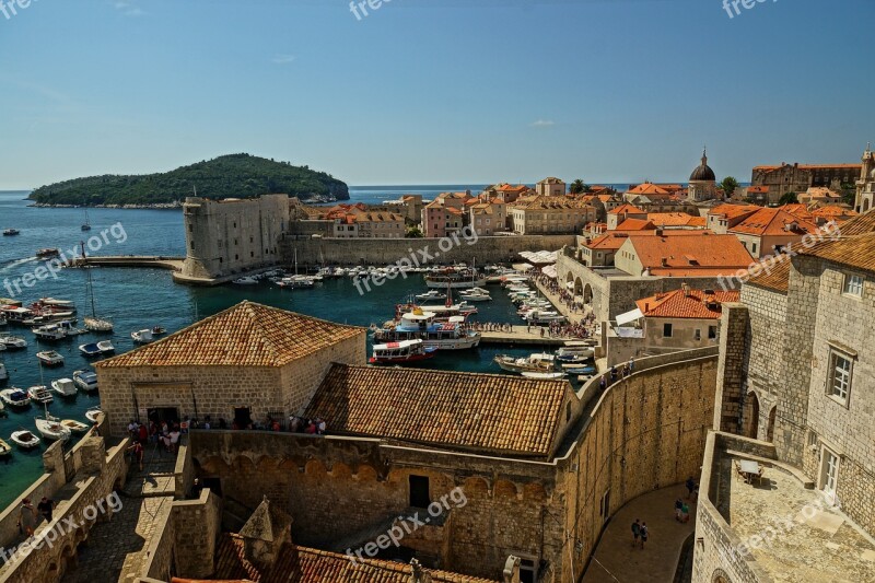 Dubrovnik The Walls City Old Croatia