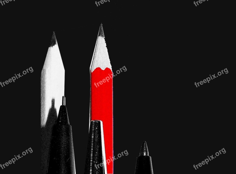 Pencils Graphite Pencils Write Draw Pointed