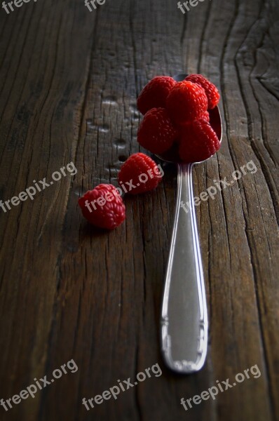 Raspberry Spoon Food Power Supply Fruit